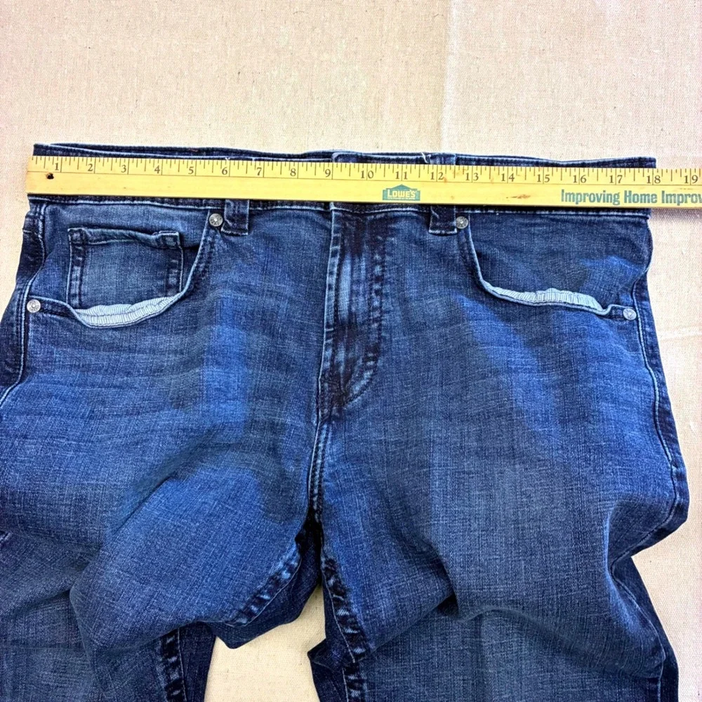 TK Axel Men's Slim Bootcut Jeans W36 x L30 Dark Wash Bondi Denim Rugged Stretch
